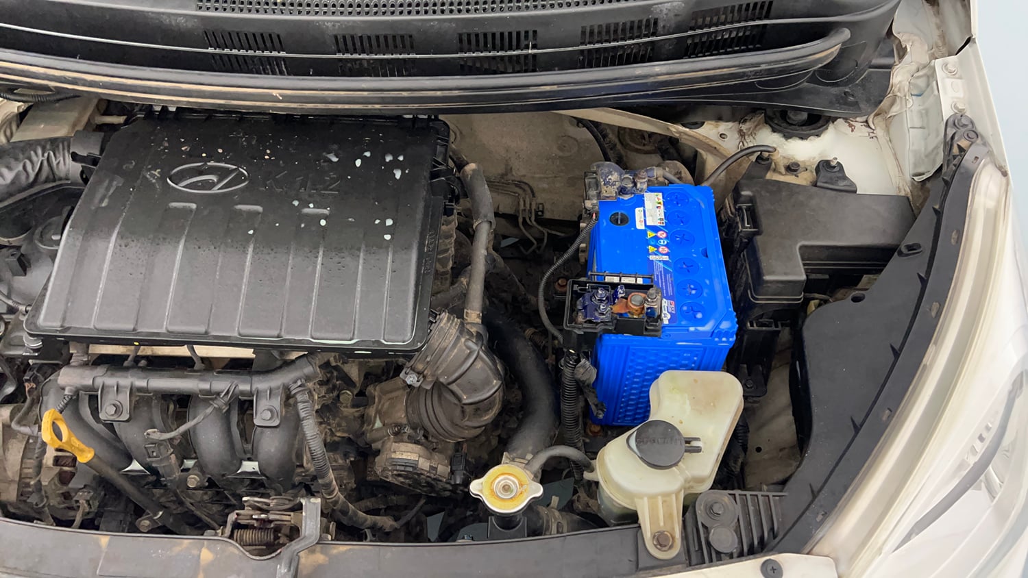 Used 2018 Hyundai Grand i10 Sportz 1.2 Kappa VTVT Petrol Manual engine ENGINE LEFT SIDE VIEW
