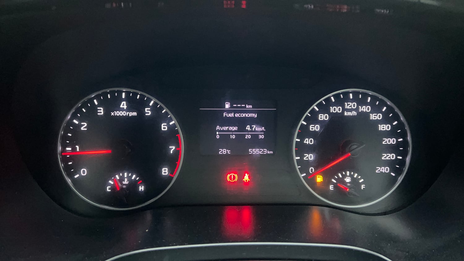 Used 2020 Kia Seltos HTK Plus 1.5 Petrol Manual interior CLUSTERMETER VIEW