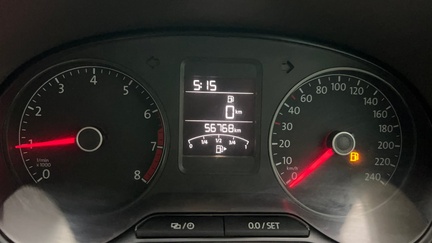 Used 2022 Volkswagen Vento Highline 1.0L TSI Petrol Manual interior CLUSTERMETER VIEW