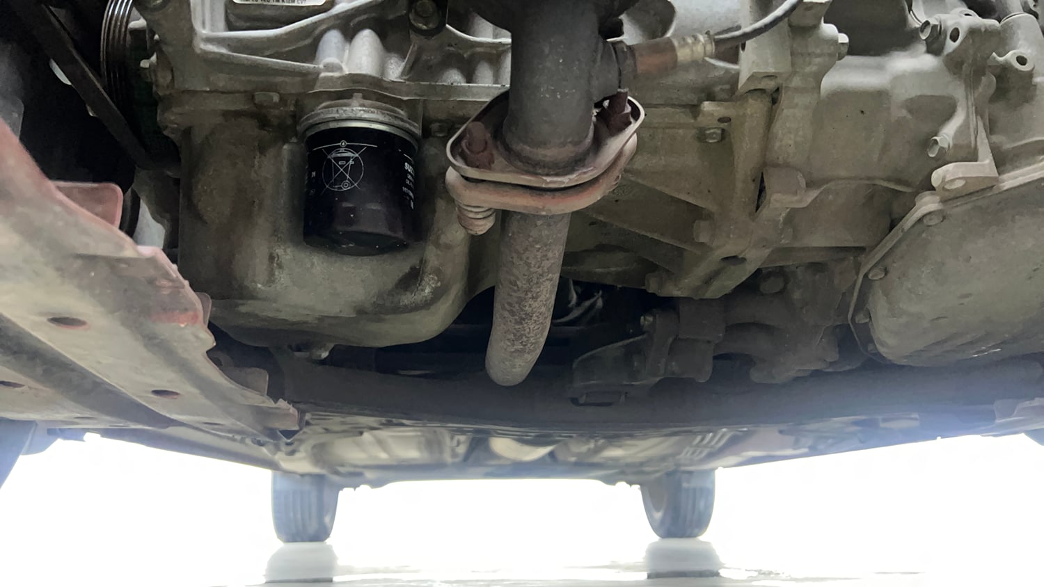 Used 2017 Maruti Suzuki Baleno Zeta 1.2 AT Petrol Automatic extra FRONT LEFT UNDERBODY VIEW