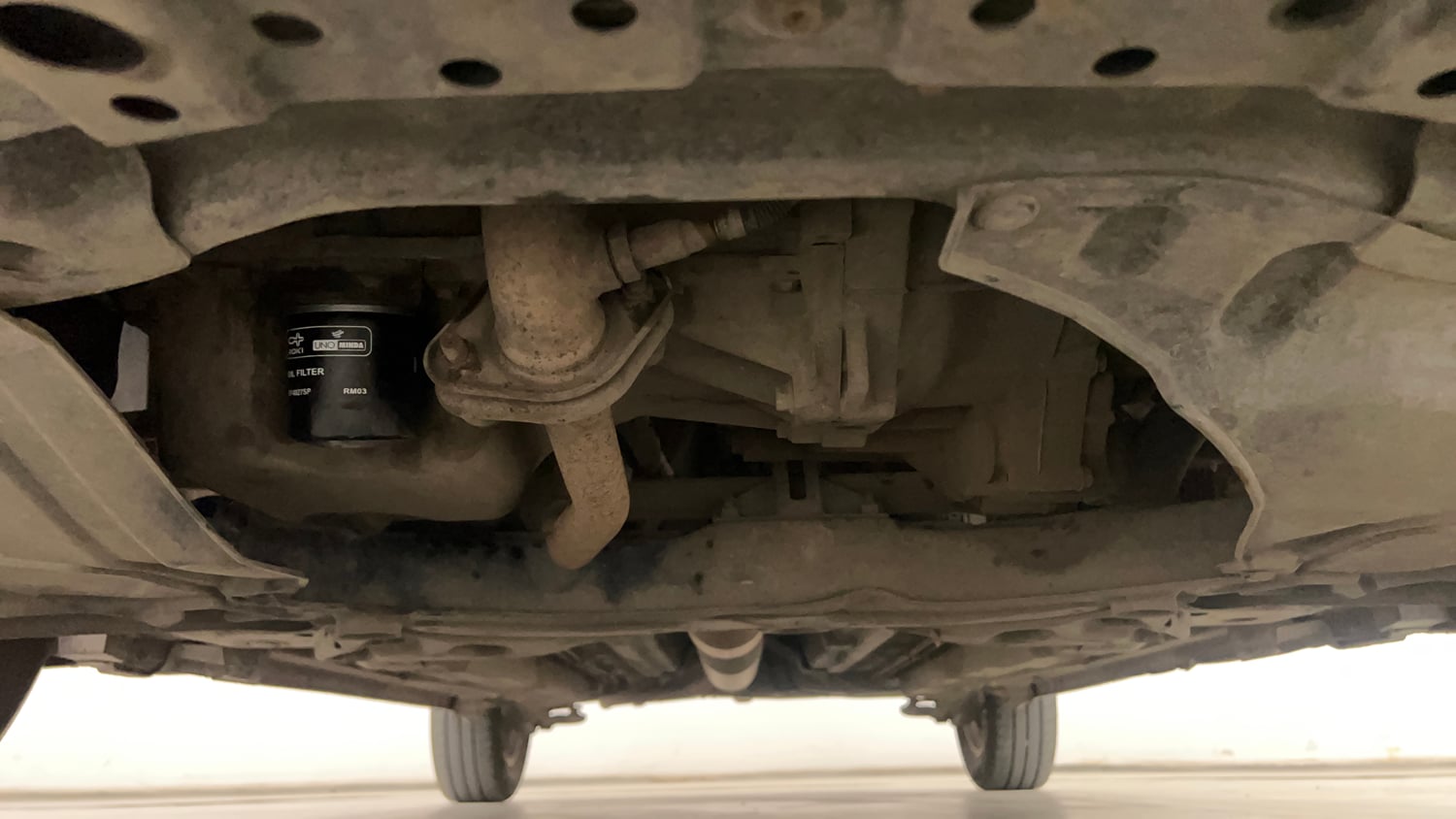 Used 2013 Maruti Suzuki Swift Dzire ZXI Petrol Manual extra FRONT LEFT UNDERBODY VIEW