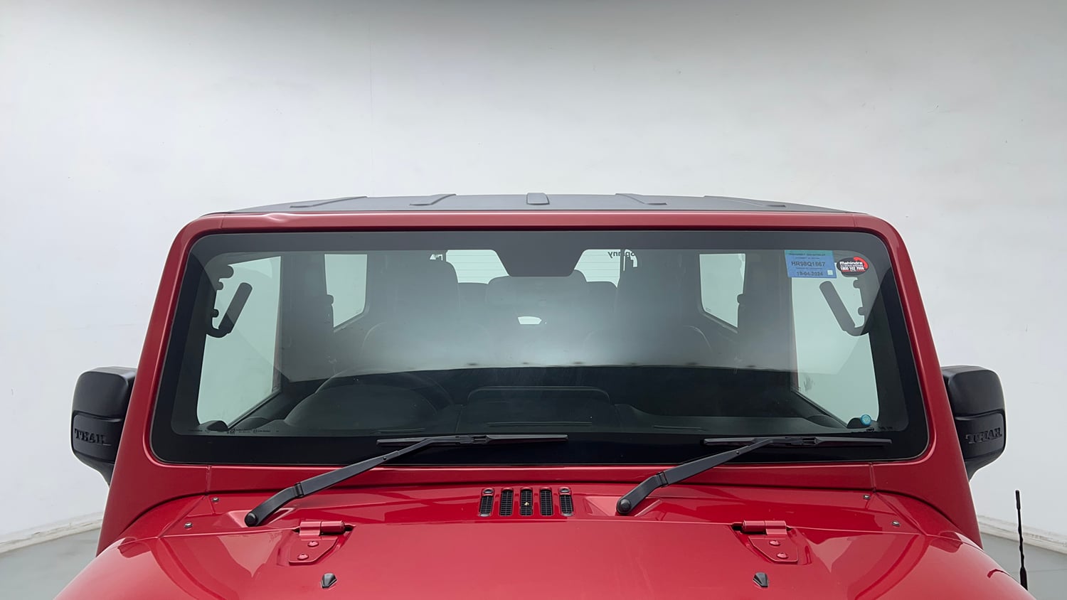 Used 2024 Mahindra Thar LX Hard Top Petrol AT RWD Petrol Automatic exterior FRONT WINDSHIELD VIEW