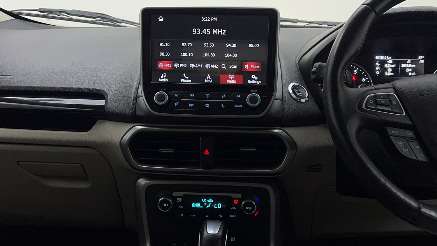 Used 2020 Ford EcoSport Titanium Plus 1.5L Ti-VCT AT Petrol Automatic interior MUSIC SYSTEM & AC CONTROL VIEW