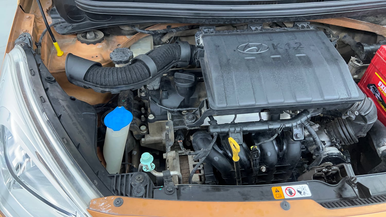 Used 2016 Hyundai Grand i10 Magna 1.2 Kappa VTVT Petrol Manual engine ENGINE RIGHT SIDE VIEW