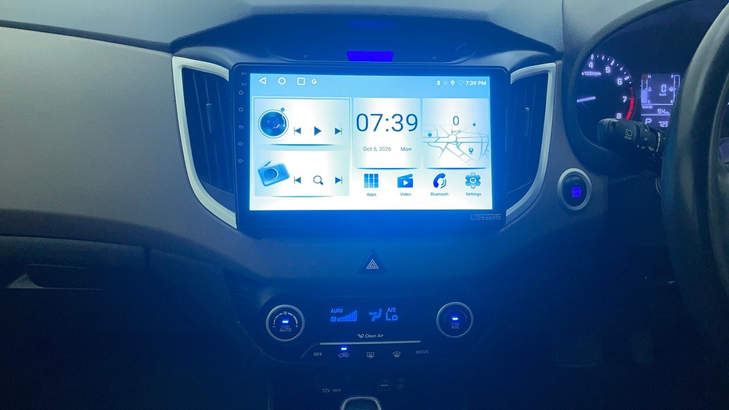 Used 2016 Hyundai Creta 1.6 SX Plus AT Petrol Petrol Automatic interior MUSIC SYSTEM & AC CONTROL VIEW