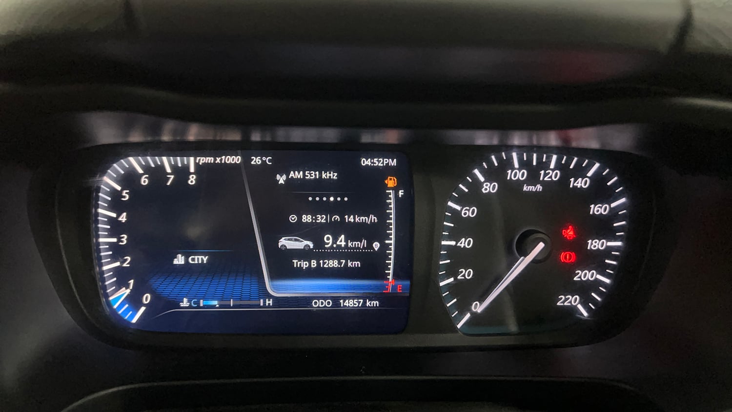 Used 2021 Tata Altroz XZ Petrol Petrol Manual interior CLUSTERMETER VIEW