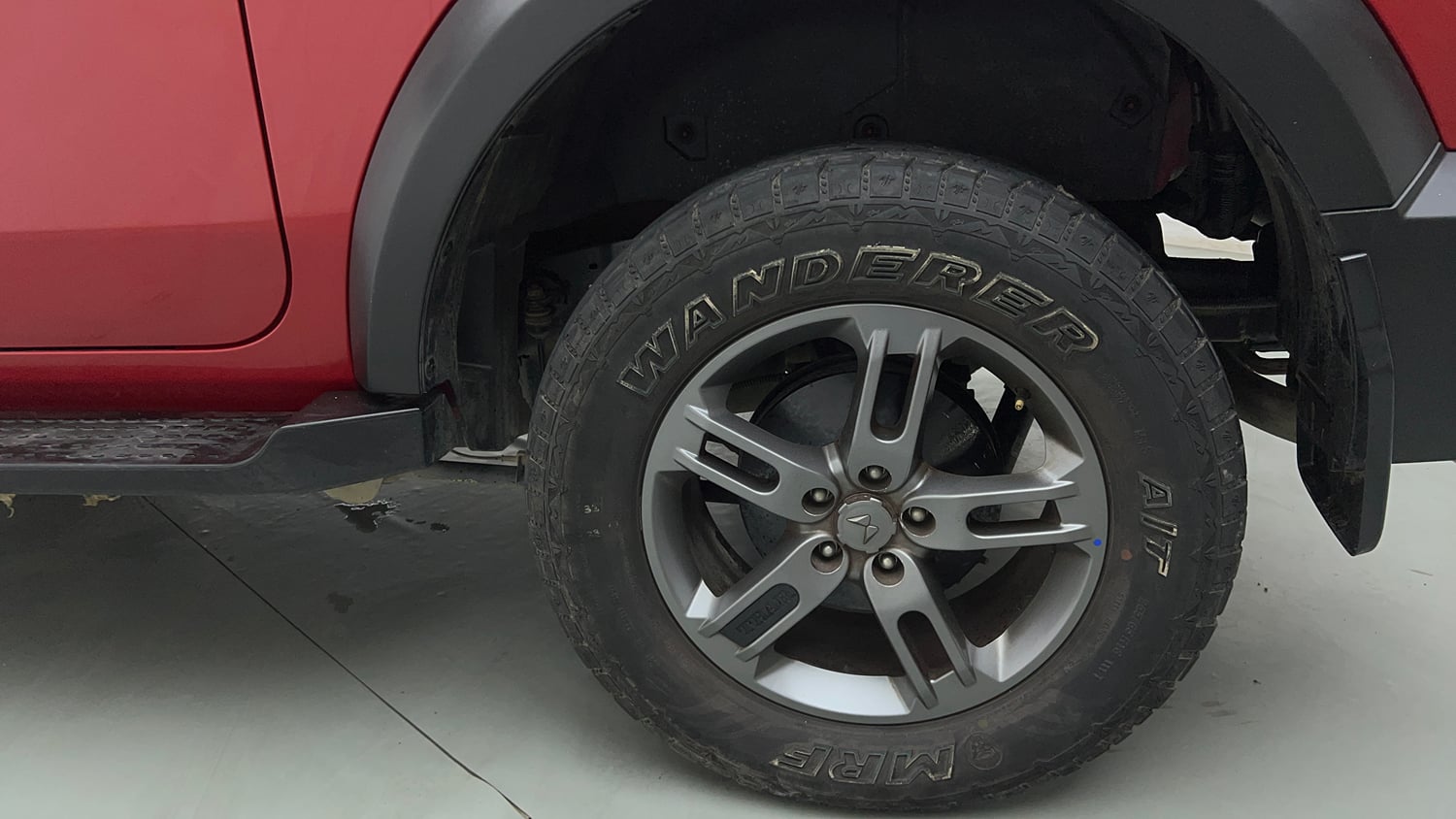 Used 2024 Mahindra Thar LX Hard Top Petrol AT RWD Petrol Automatic tyres LEFT REAR TYRE RIM VIEW