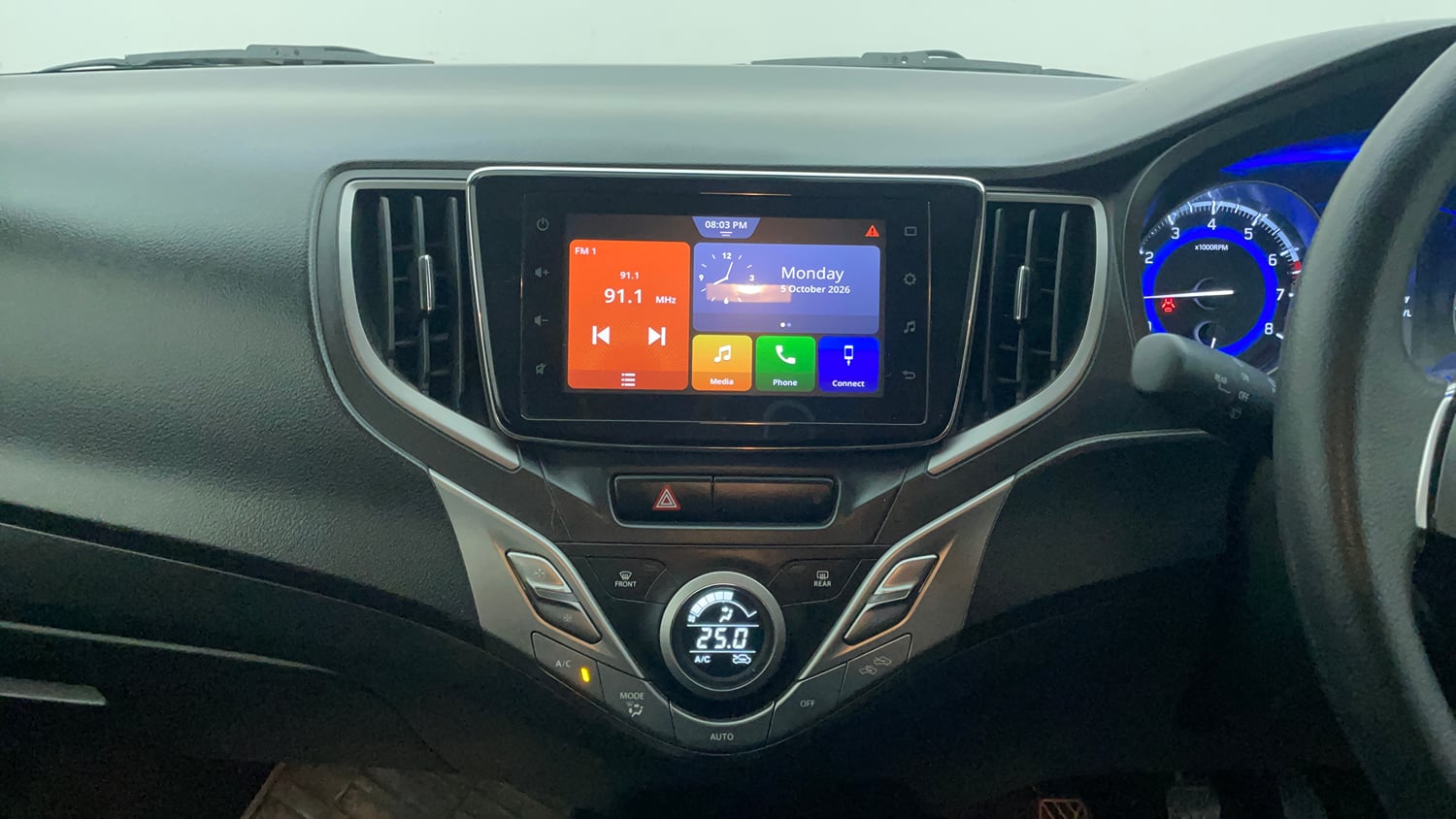 Used 2020 Maruti Suzuki Baleno Zeta Petrol Manual interior MUSIC SYSTEM & AC CONTROL VIEW