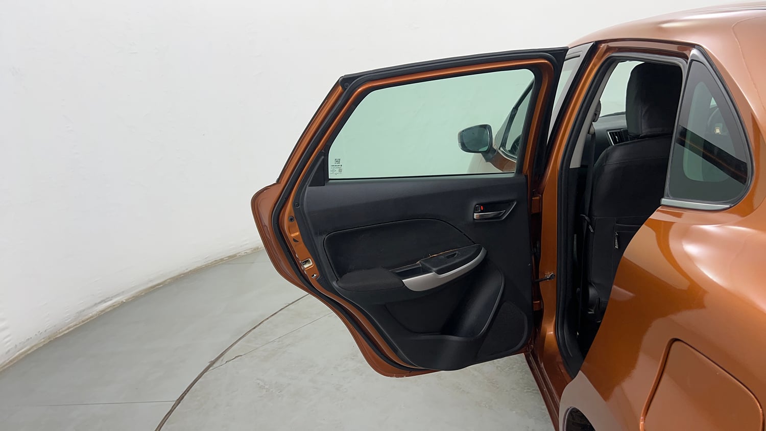 Used 2016 Maruti Suzuki Baleno Zeta 1.2 Petrol Manual interior LEFT REAR DOOR OPEN VIEW