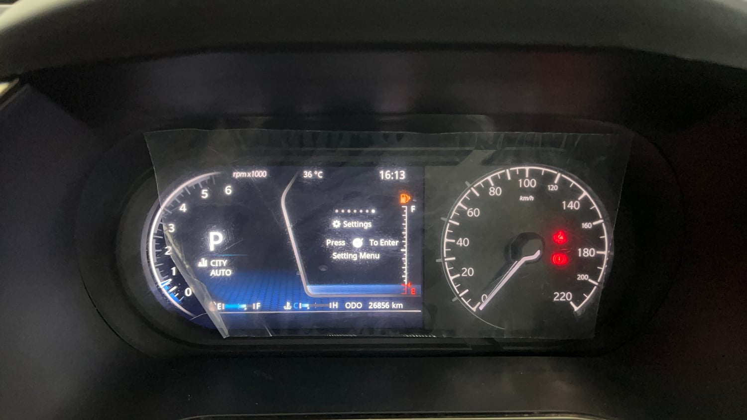 Used 2022 Tata Safari XZA Plus 6 S Dark Edition Diesel Automatic interior CLUSTERMETER VIEW