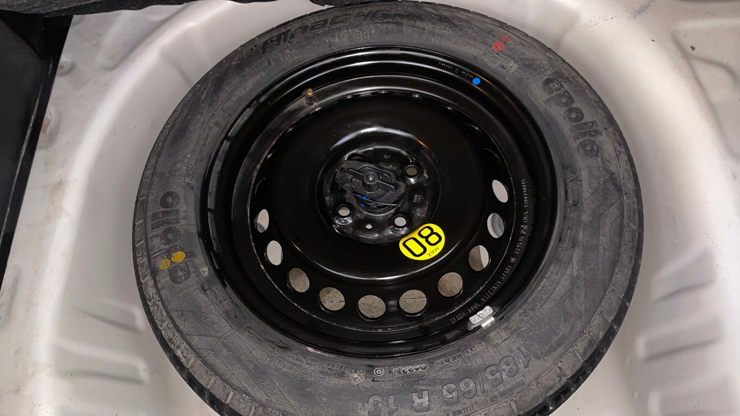 Used 2023 Maruti Suzuki Baleno Zeta AGS Petrol Automatic tyres SPARE TYRE VIEW
