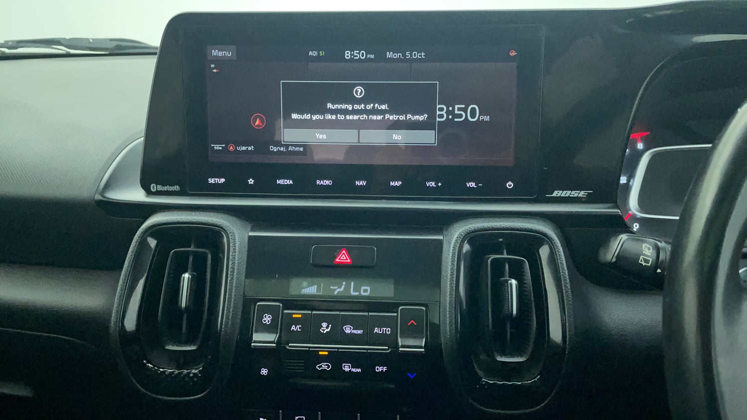 Used 2023 Kia Sonet GTX Plus 1.0 Turbo Petrol DCT Petrol Automatic interior MUSIC SYSTEM & AC CONTROL VIEW