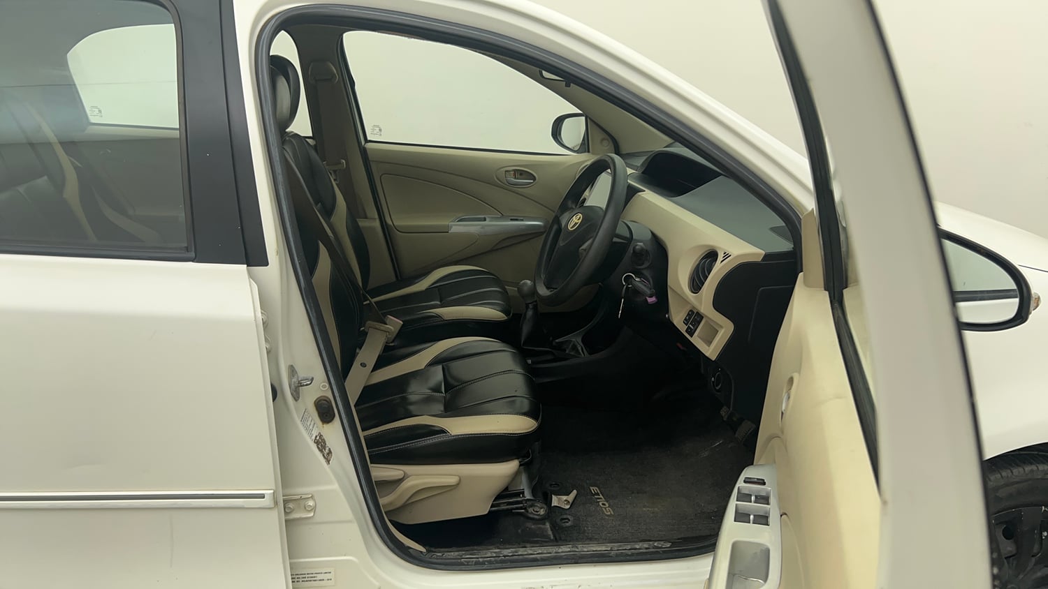 Used 2017 Toyota Platinum Etios V Petrol Manual interior RIGHT SIDE FRONT DOOR CABIN VIEW