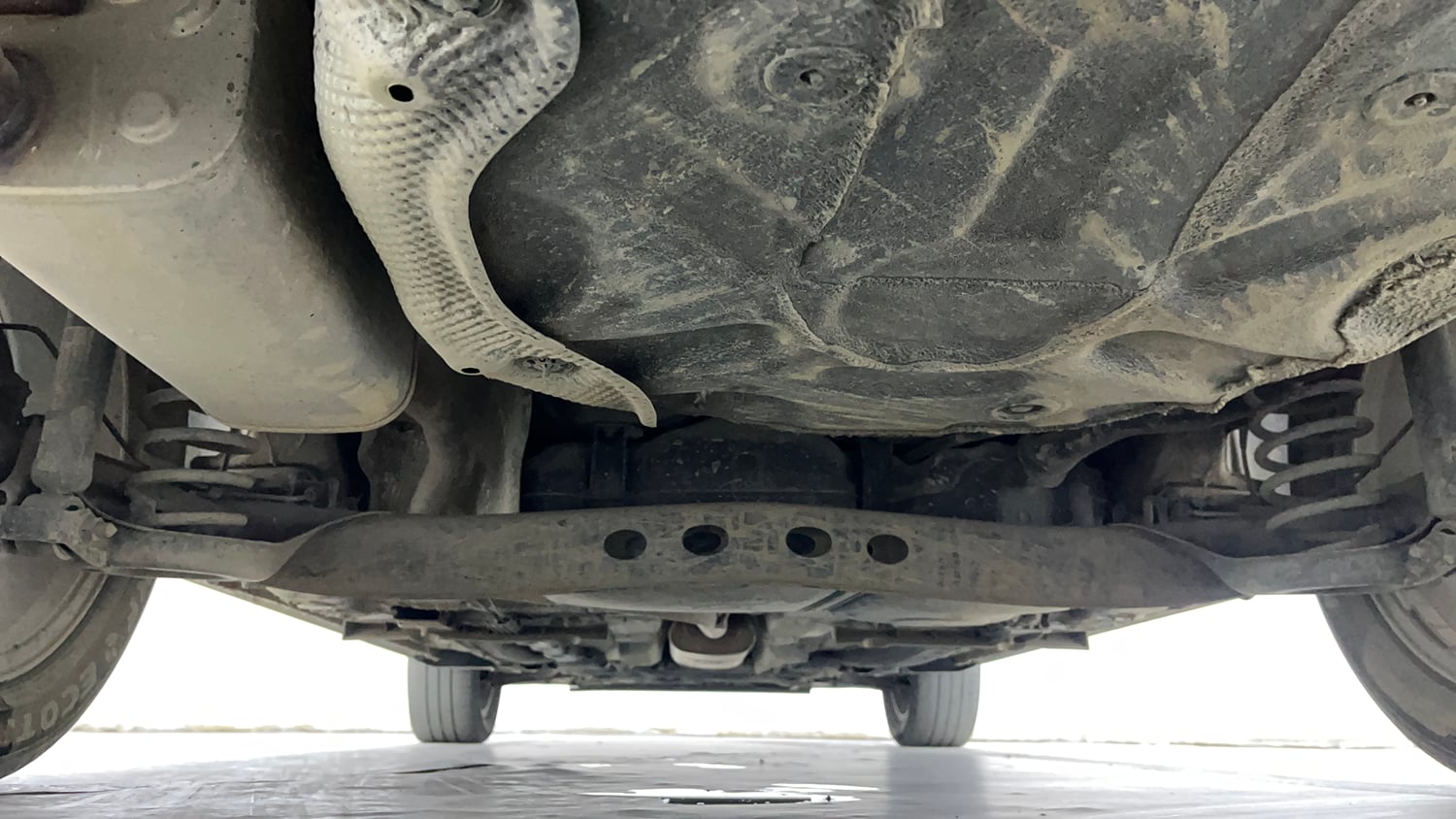 Used 2023 Skoda Slavia Style 1.0L TSI AT Petrol Automatic extra REAR UNDERBODY VIEW (TAKEN FROM REAR)
