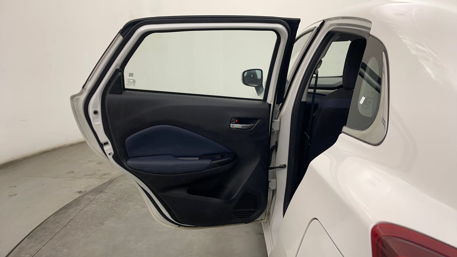 Used 2023 Maruti Suzuki Baleno Zeta AGS Petrol Automatic interior LEFT REAR DOOR OPEN VIEW