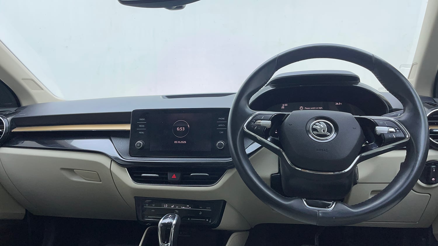 Used 2023 Skoda Slavia Style 1.0L TSI AT Petrol Automatic interior DASHBOARD VIEW