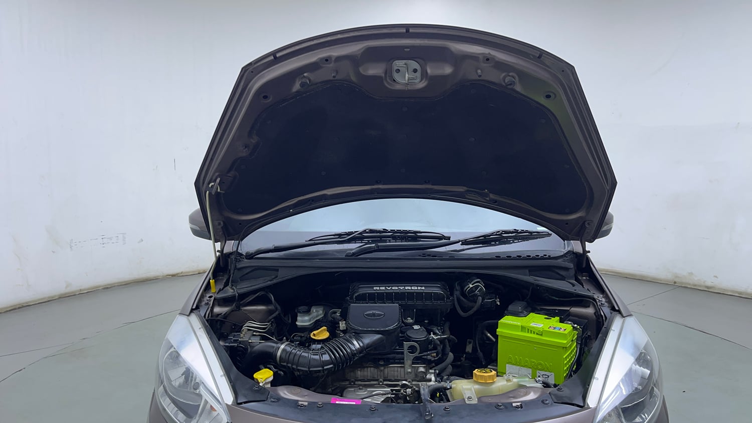 Used 2016 Tata Tiago Revotron XZ Petrol Manual engine ENGINE & BONNET OPEN FRONT VIEW