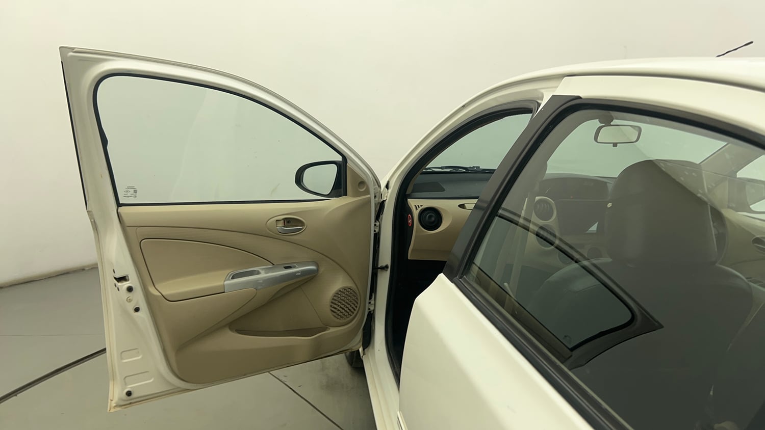 Used 2017 Toyota Platinum Etios V Petrol Manual interior LEFT FRONT DOOR OPEN VIEW