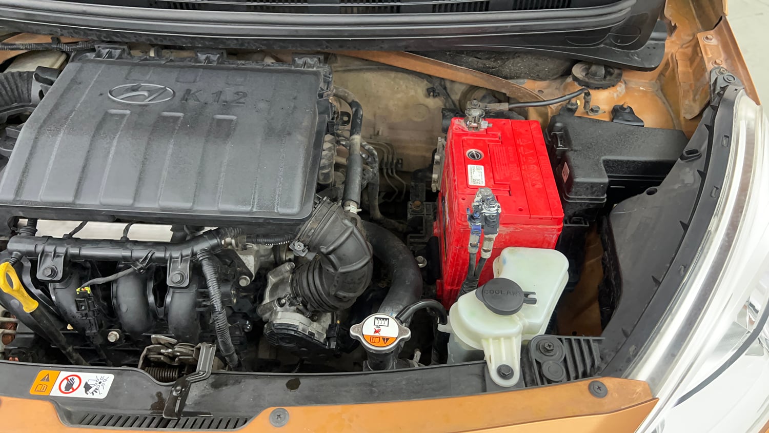 Used 2016 Hyundai Grand i10 Magna 1.2 Kappa VTVT Petrol Manual engine ENGINE LEFT SIDE VIEW