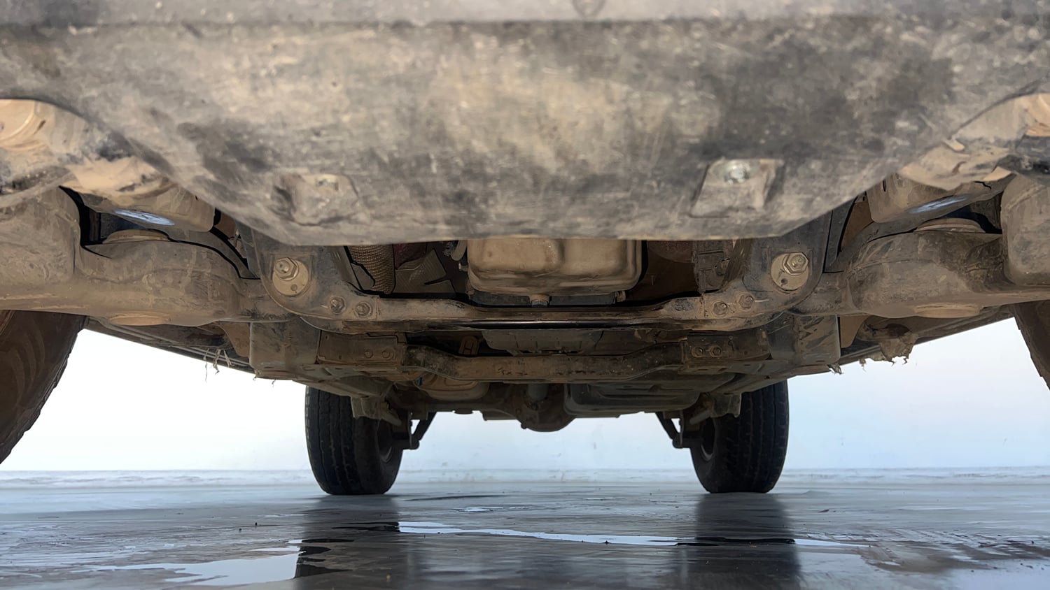 Used 2024 Mahindra Thar LX Hard Top Petrol AT RWD Petrol Automatic extra FRONT LEFT UNDERBODY VIEW
