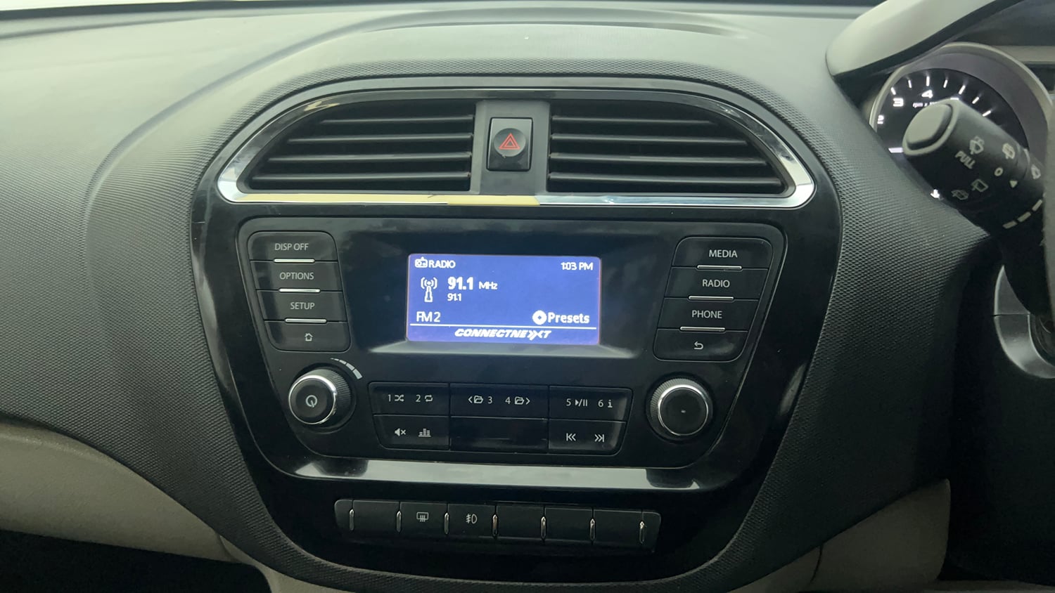 Used 2017 Tata Tiago Revotron XZA Petrol Automatic interior MUSIC SYSTEM & AC CONTROL VIEW