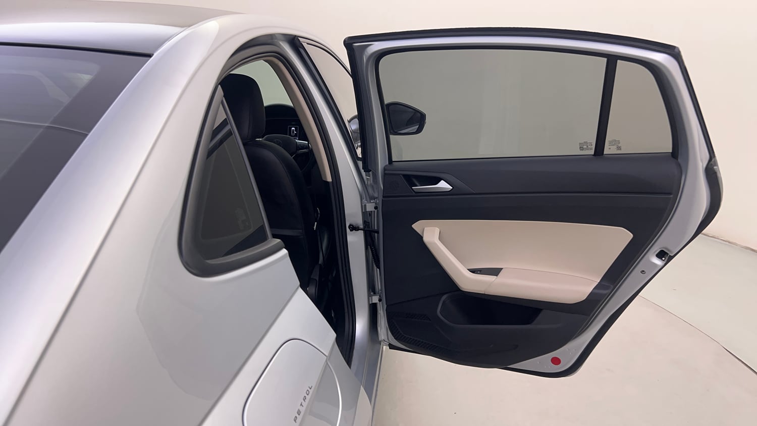 Used 2023 Volkswagen Virtus Highline 1.0 TSI MT Petrol Manual interior RIGHT REAR DOOR OPEN VIEW