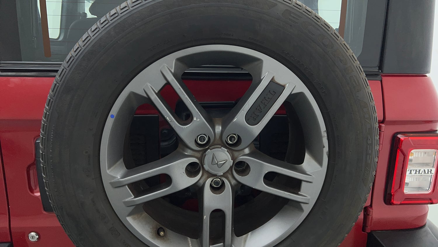 Used 2024 Mahindra Thar LX Hard Top Petrol AT RWD Petrol Automatic tyres SPARE TYRE VIEW