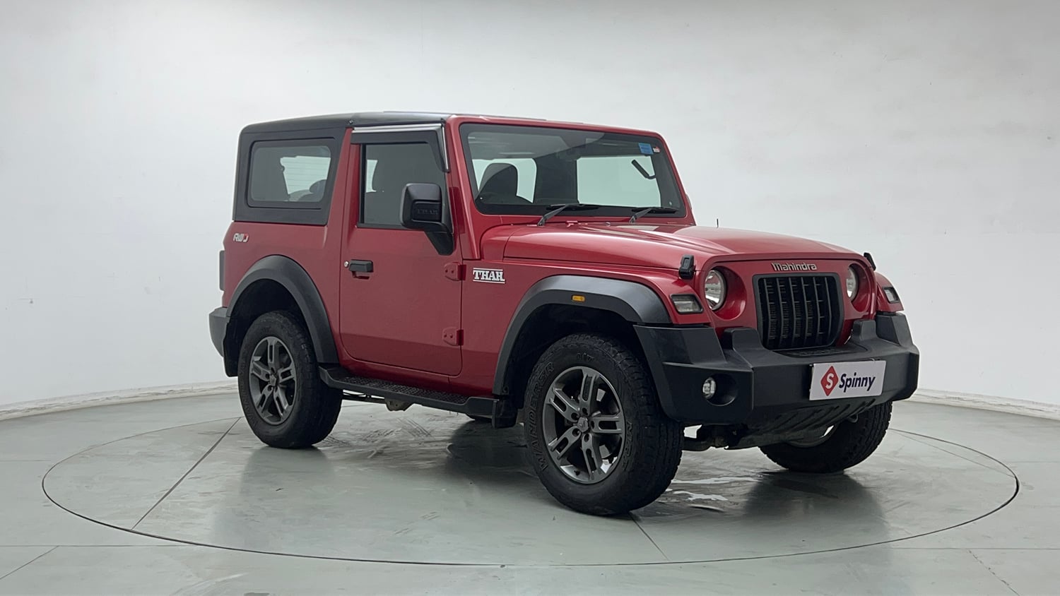Used 2024 Mahindra Thar LX Hard Top Petrol AT RWD Petrol Automatic exterior RIGHT FRONT CORNER VIEW