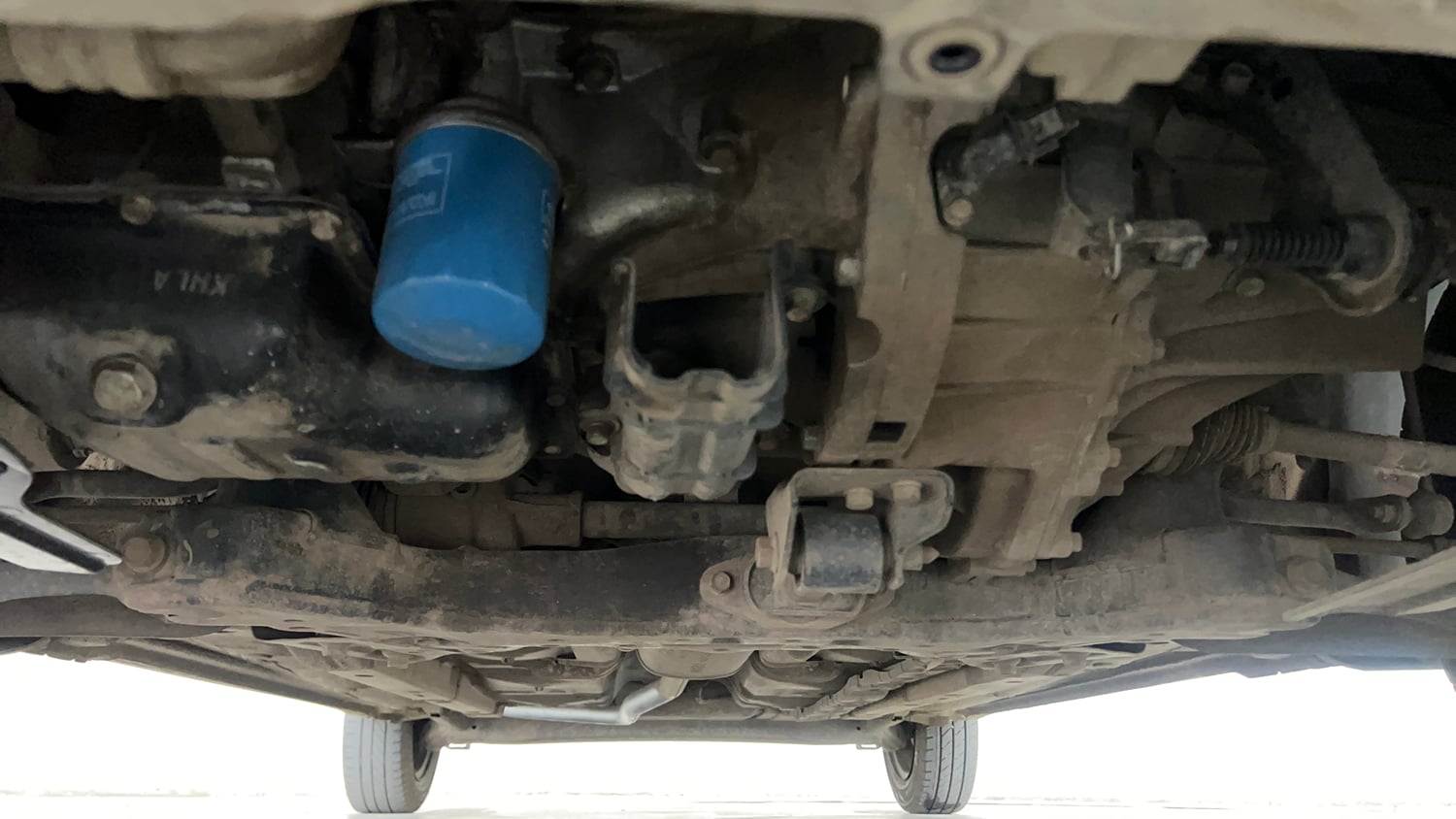 Used 2016 Hyundai Grand i10 Magna 1.2 Kappa VTVT Petrol Manual extra FRONT LEFT UNDERBODY VIEW