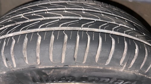 Used 2015 Hyundai Elite i20 Sportz 1.2 Petrol Manual tyres LEFT FRONT TYRE TREAD VIEW