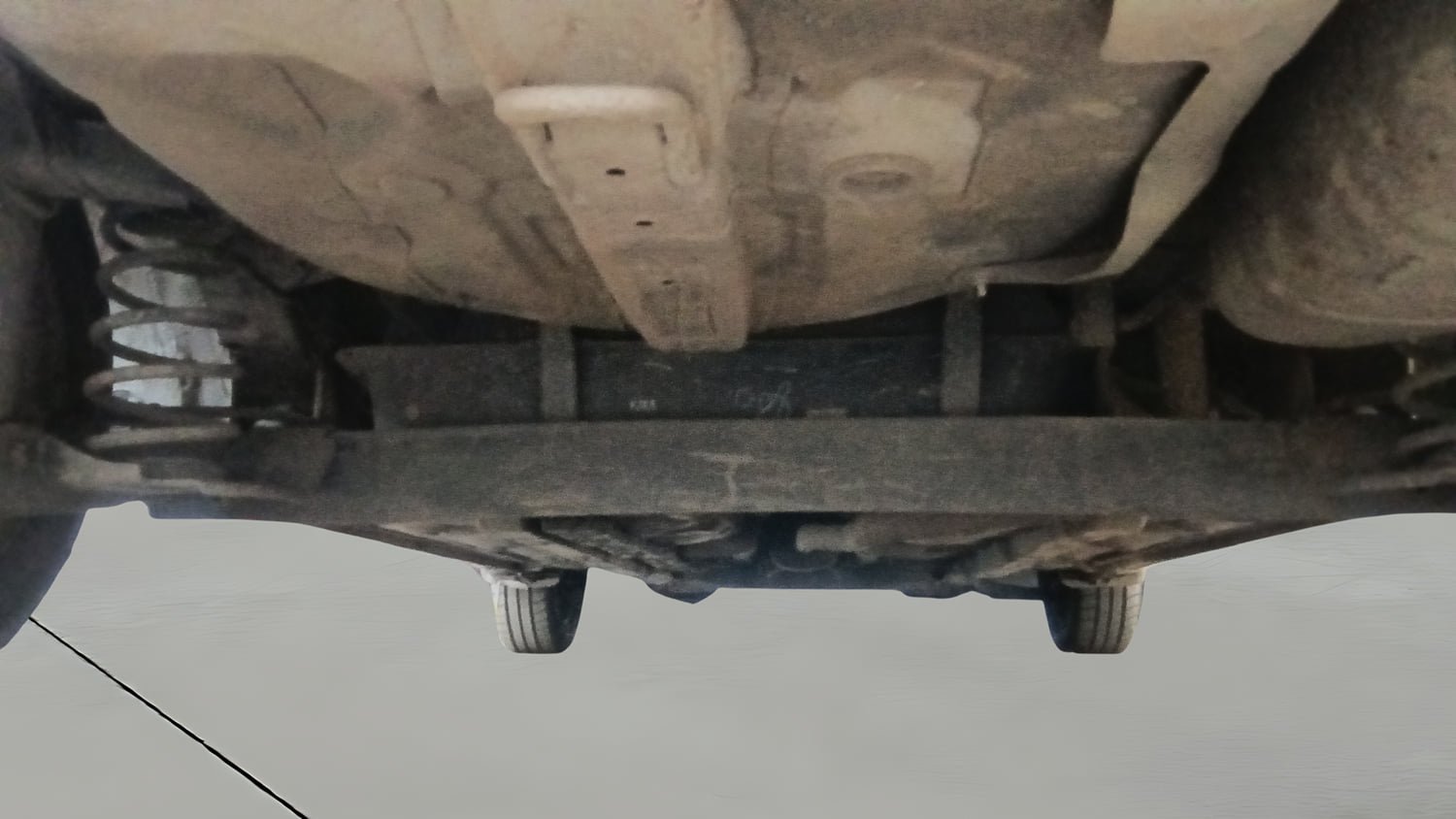 Used 2015 Hyundai Grand i10 Sportz 1.2 Kappa VTVT Petrol Manual extra REAR UNDERBODY VIEW (TAKEN FROM REAR)
