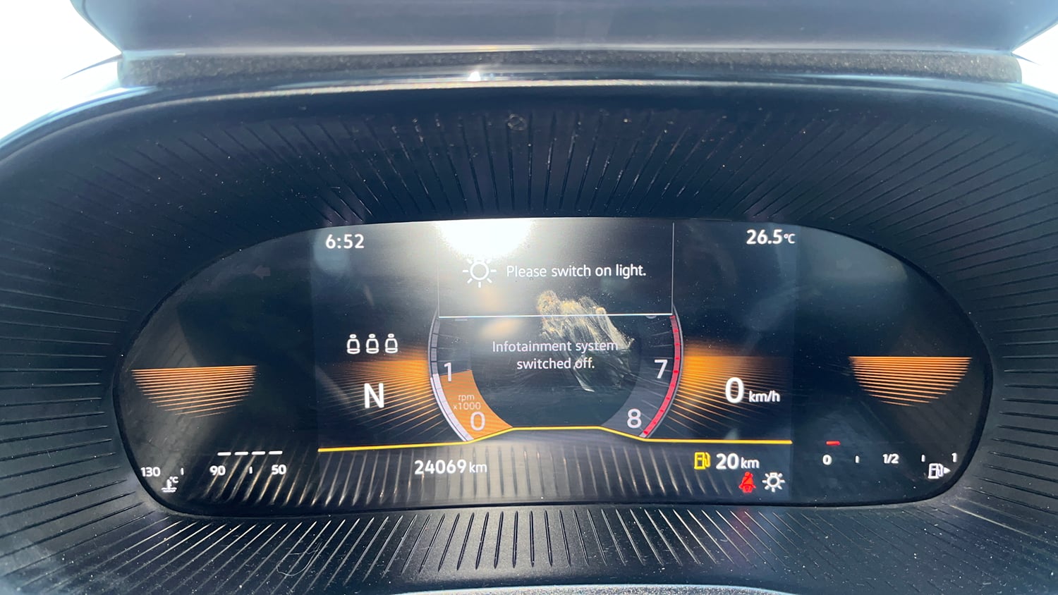 Used 2023 Skoda Slavia Style 1.0L TSI AT Petrol Automatic interior CLUSTERMETER VIEW