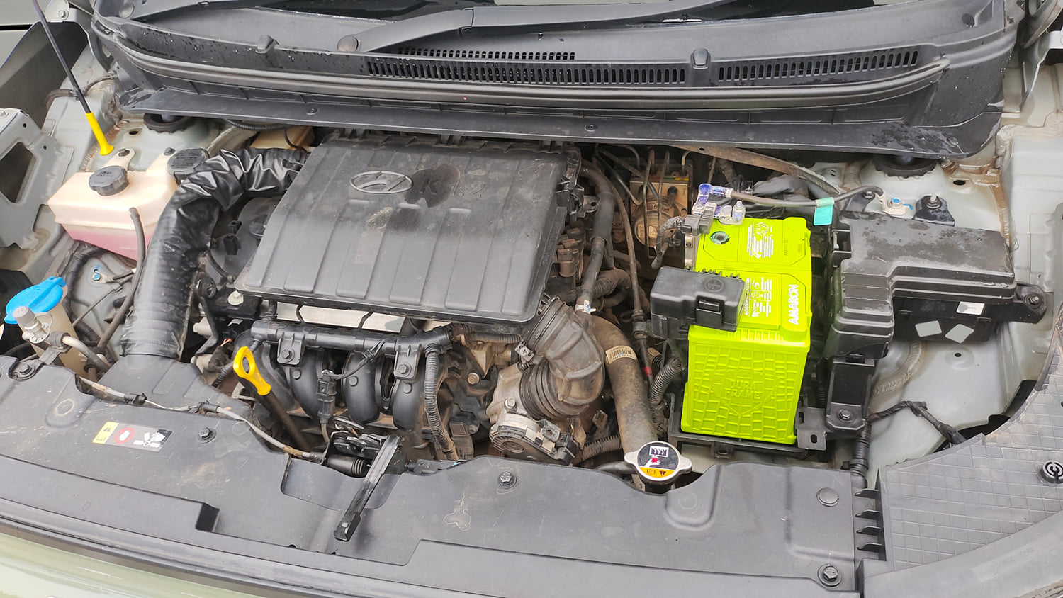Used 2023 Hyundai Exter SX (O) 1.2 MT Petrol Manual engine ENGINE LEFT SIDE VIEW