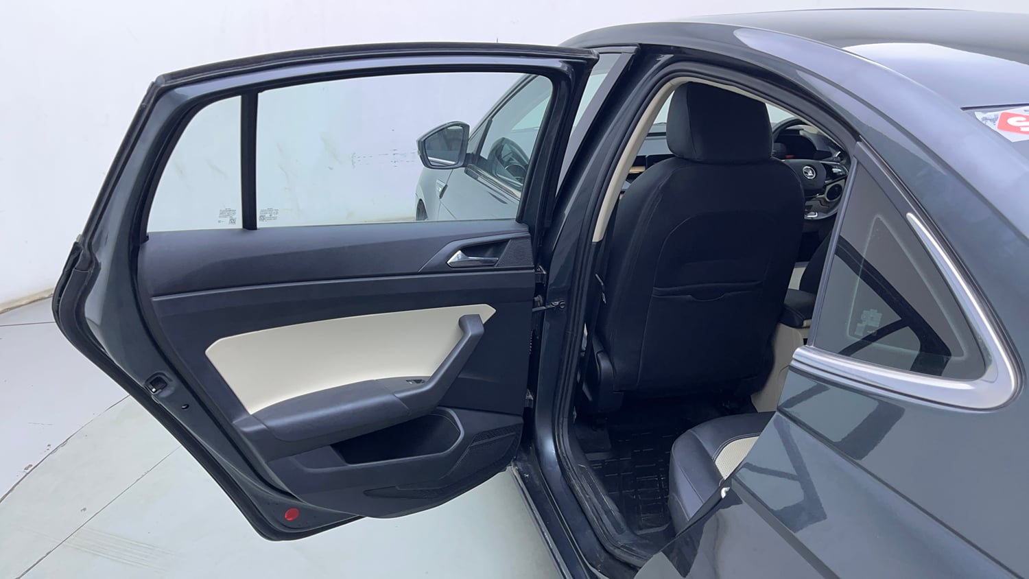 Used 2023 Skoda Slavia Style 1.0L TSI AT Petrol Automatic interior LEFT REAR DOOR OPEN VIEW