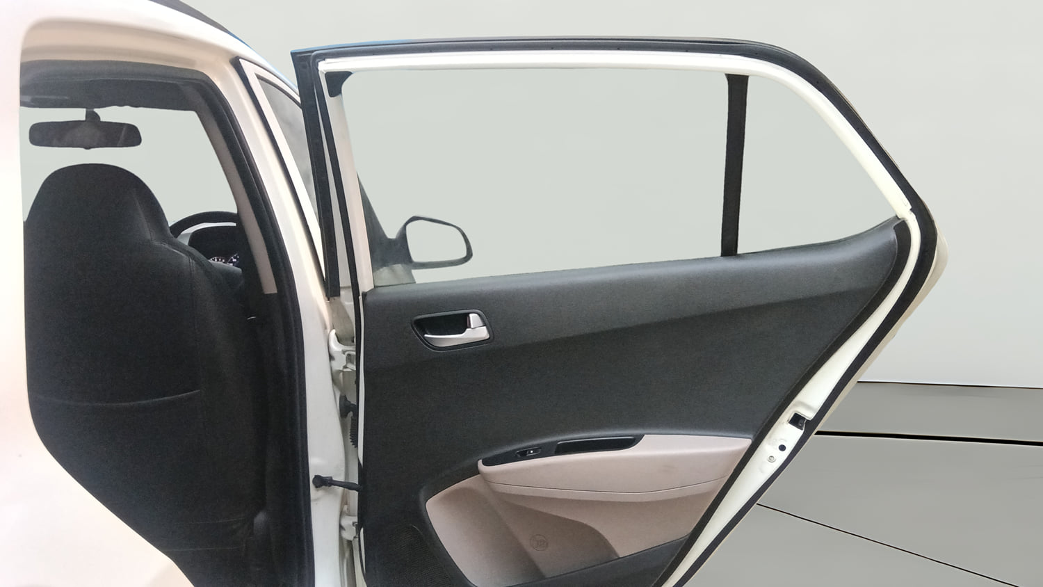 Used 2015 Hyundai Grand i10 Sportz 1.2 Kappa VTVT Petrol Manual interior RIGHT REAR DOOR OPEN VIEW