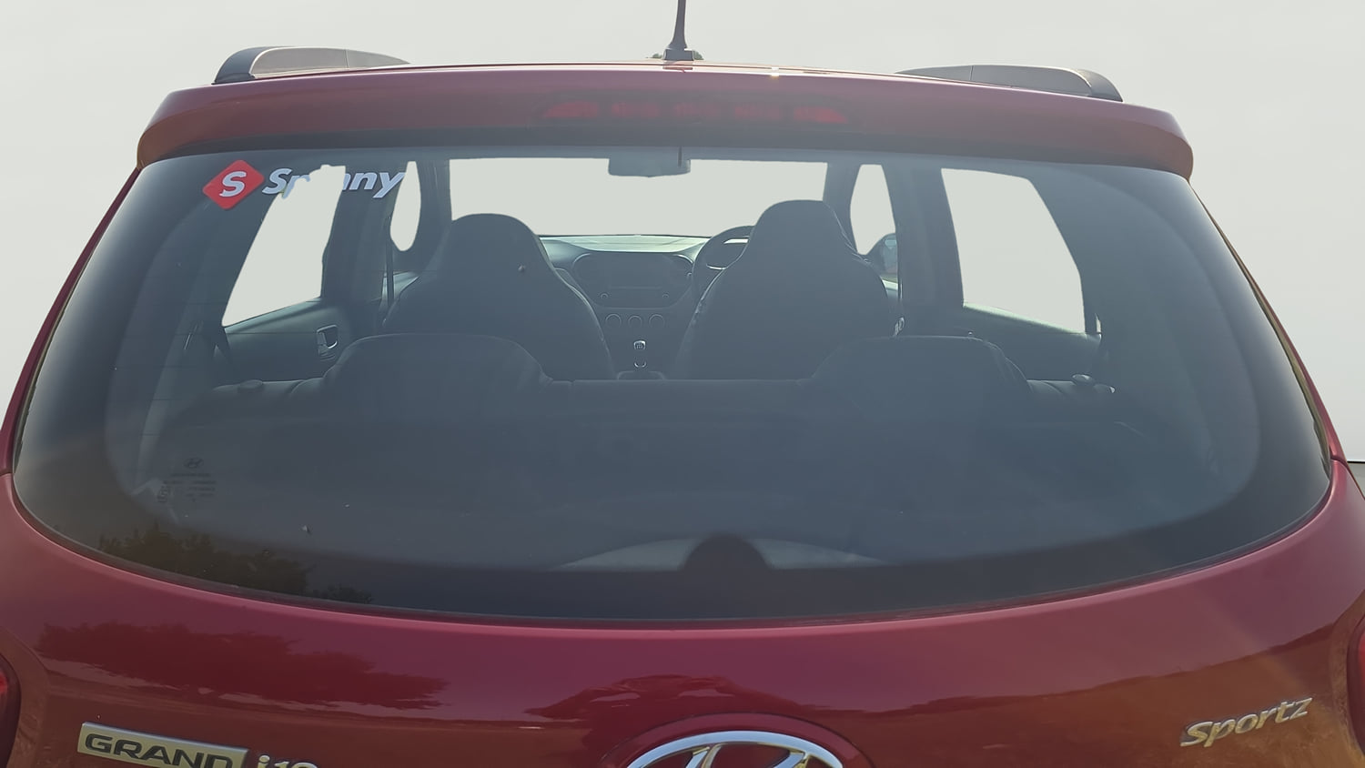 Used 2018 Hyundai Grand i10 Sportz 1.2 Kappa VTVT Petrol Manual exterior BACK WINDSHIELD VIEW