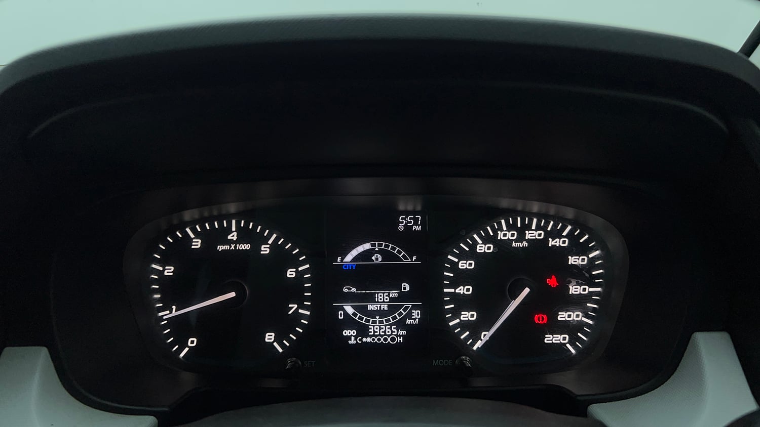 Used 2022 Tata Punch Pure MT Petrol Manual interior CLUSTERMETER VIEW