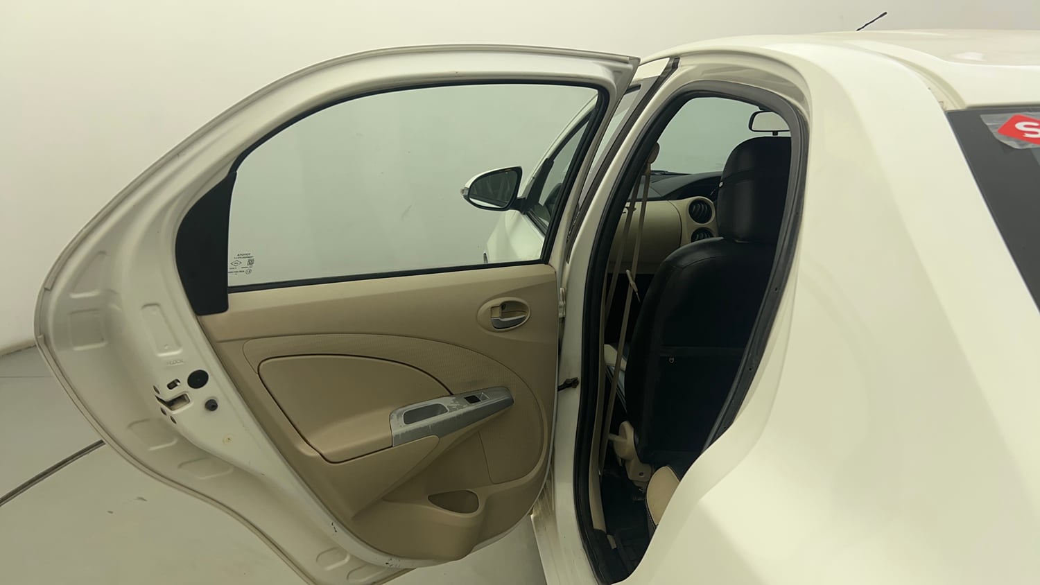 Used 2017 Toyota Platinum Etios V Petrol Manual interior LEFT REAR DOOR OPEN VIEW