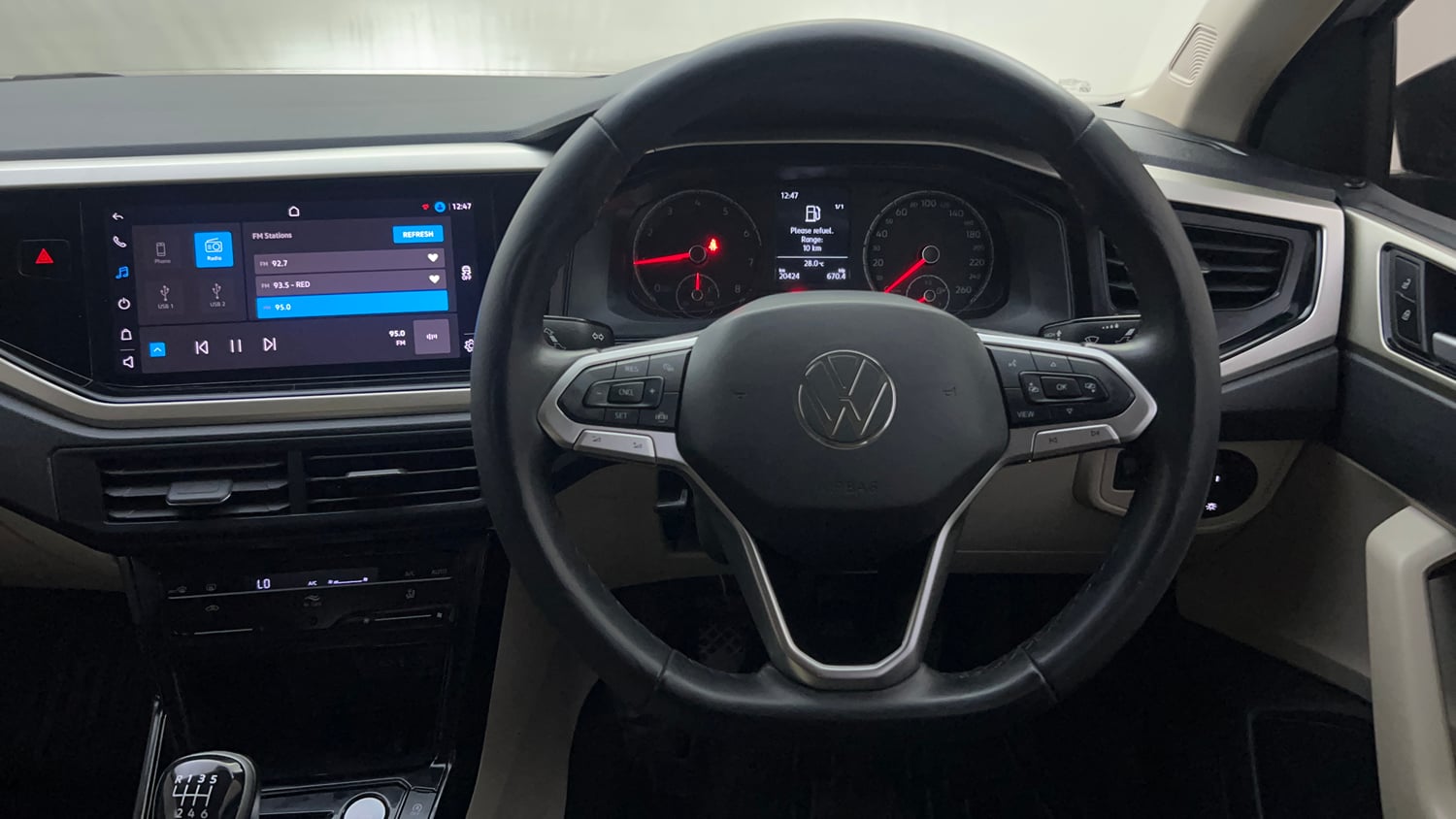 Used 2023 Volkswagen Virtus Highline 1.0 TSI MT Petrol Manual interior STEERING VIEW