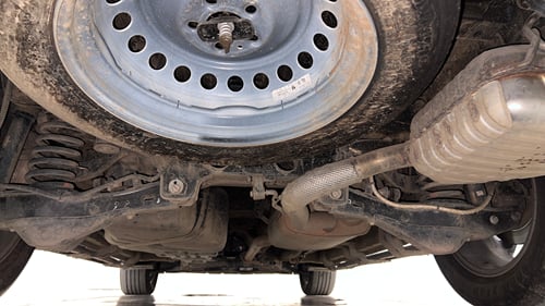 Used 2025 Mahindra XUV700 AX7 Luxury Pack Petrol AT 7 STR Petrol Automatic extra REAR UNDERBODY VIEW (TAKEN FROM REAR)