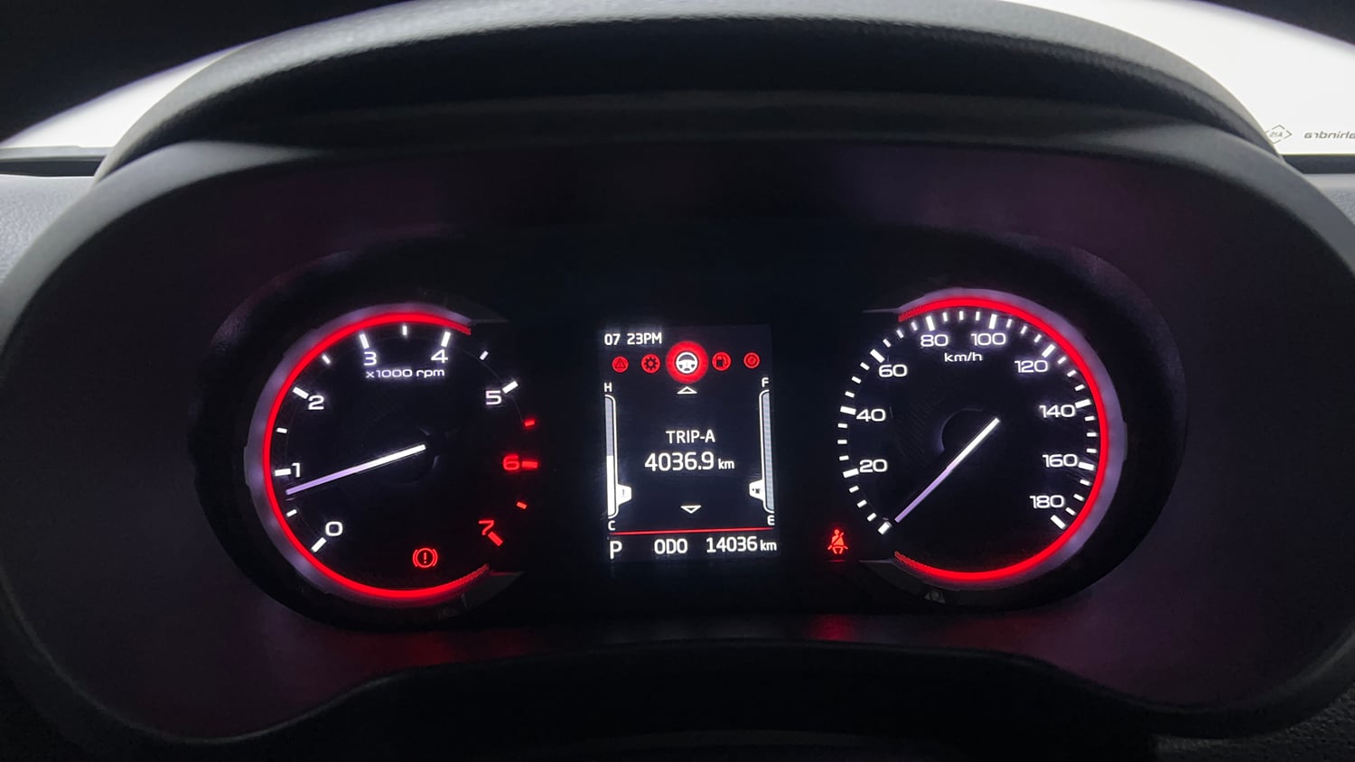 Used 2024 Mahindra Thar LX Hard Top Petrol AT RWD Petrol Automatic interior CLUSTERMETER VIEW