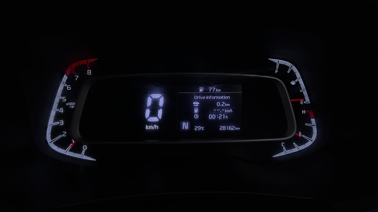 Used 2022 Kia Sonet Anniversary Edition 1.0 iMT Petrol Manual interior CLUSTERMETER VIEW