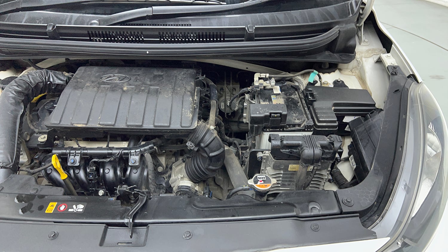 Used 2024 Hyundai Grand i10 Nios Magna 1.2 Kappa AMT Petrol Automatic engine ENGINE LEFT SIDE VIEW