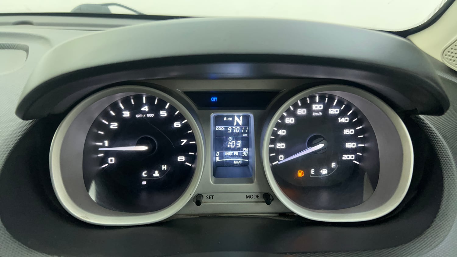 Used 2017 Tata Tiago Revotron XZA Petrol Automatic interior CLUSTERMETER VIEW