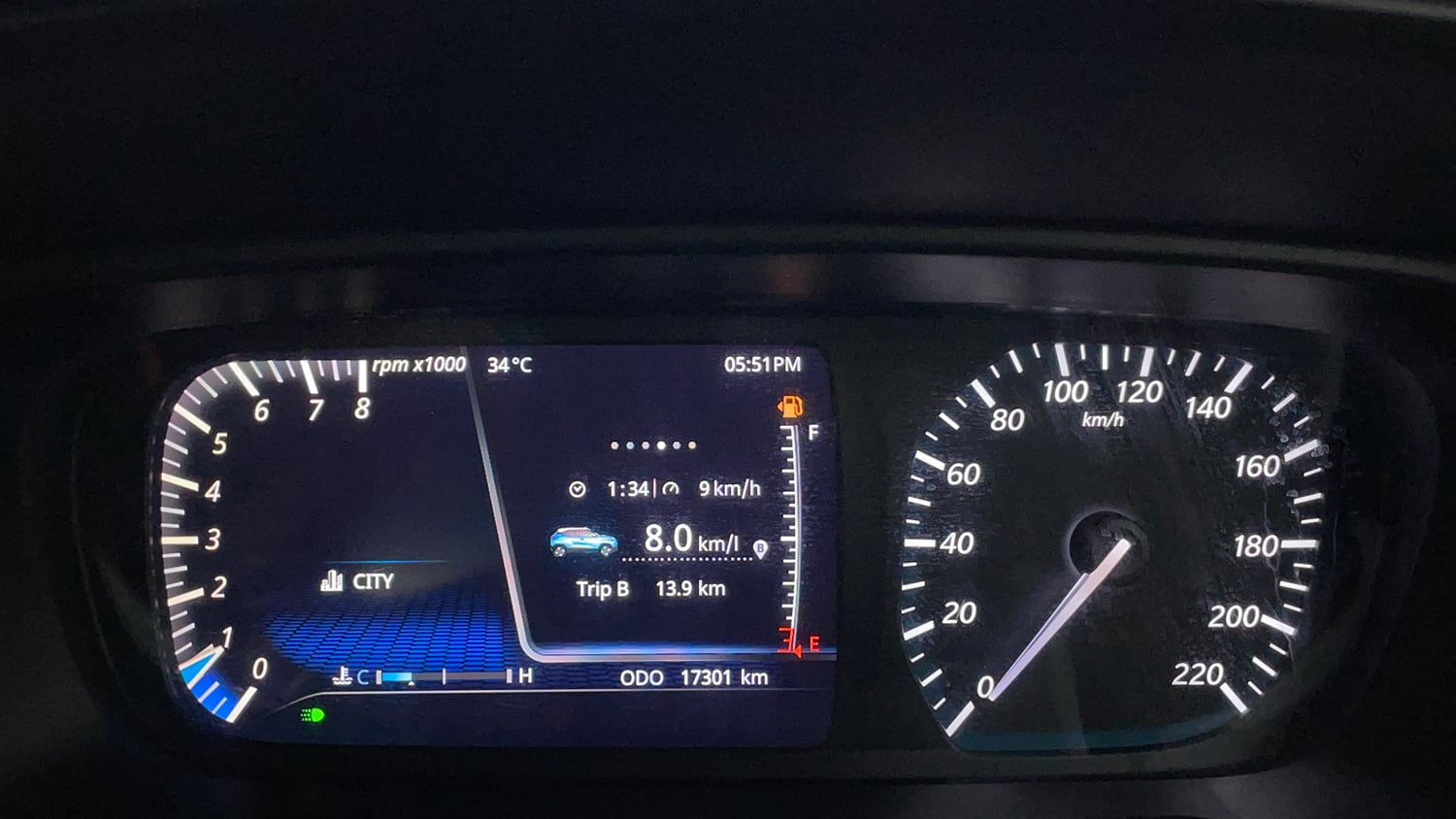 Used 2022 Tata Punch Creative Dual Tone Petrol Manual interior CLUSTERMETER VIEW