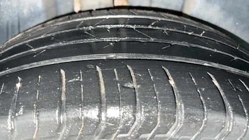Used 2023 Skoda Slavia Style 1.0L TSI AT Petrol Automatic tyres RIGHT REAR TYRE TREAD VIEW