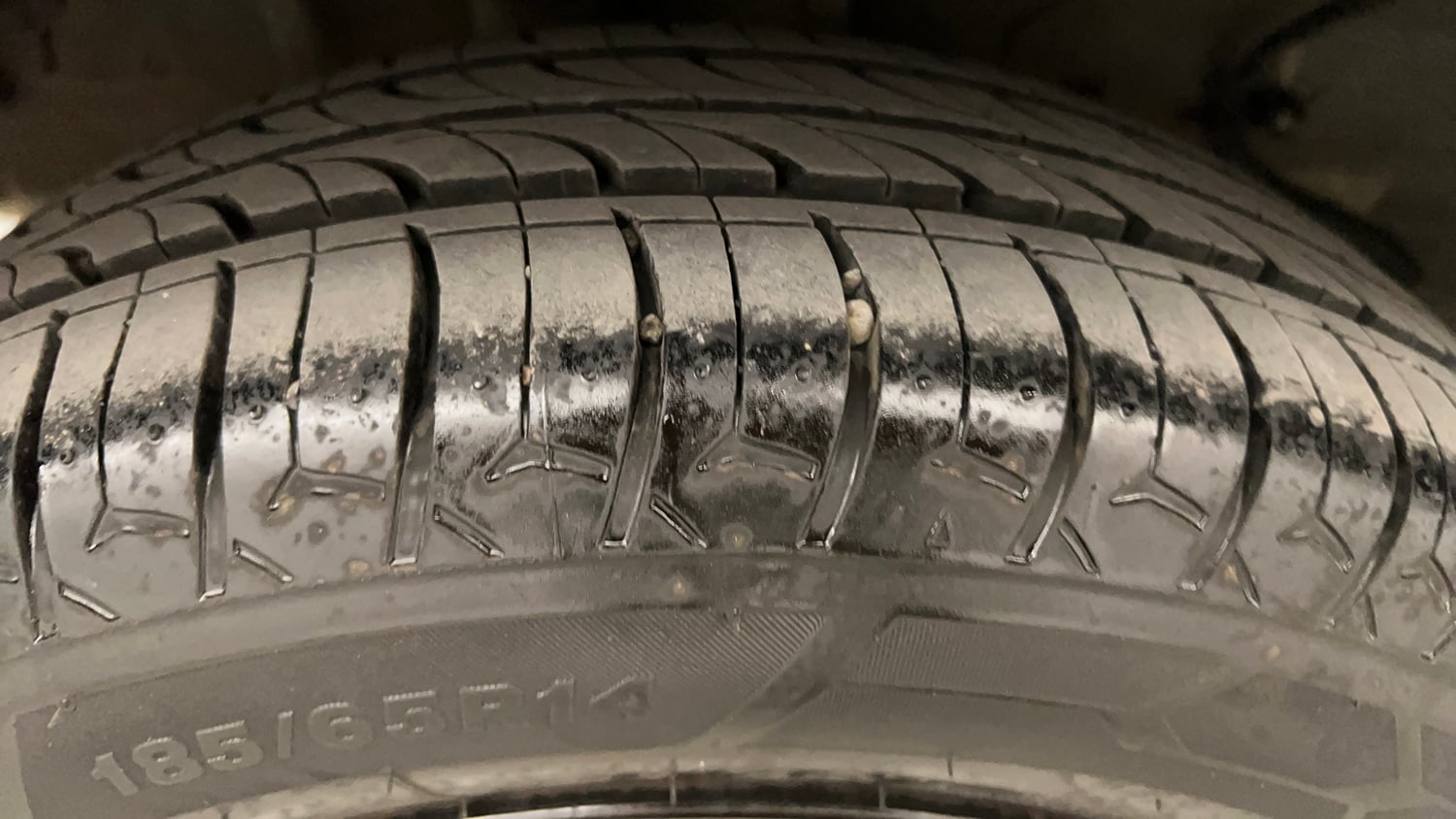 Used 2020 Tata Tigor XM Petrol Manual tyres RIGHT REAR TYRE TREAD VIEW