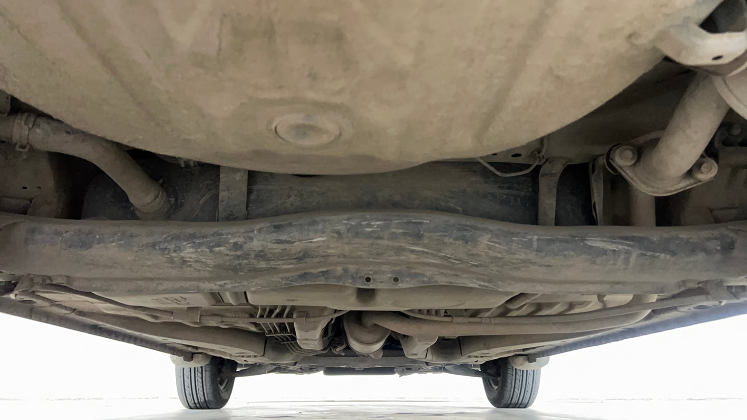 Used 2013 Honda Brio S MT Petrol Manual extra REAR UNDERBODY VIEW (TAKEN FROM REAR)