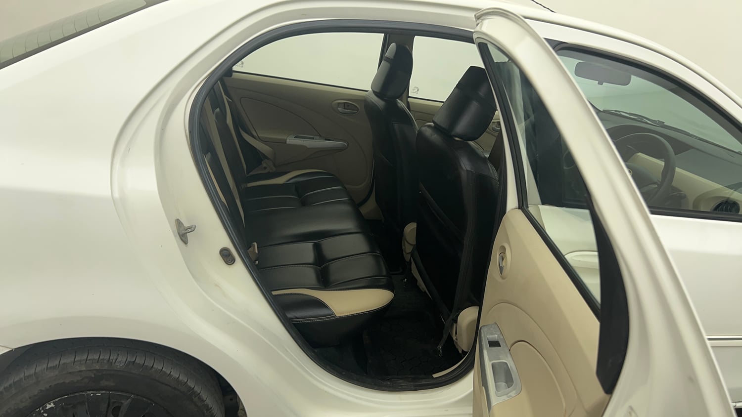 Used 2017 Toyota Platinum Etios V Petrol Manual interior RIGHT SIDE REAR DOOR CABIN VIEW