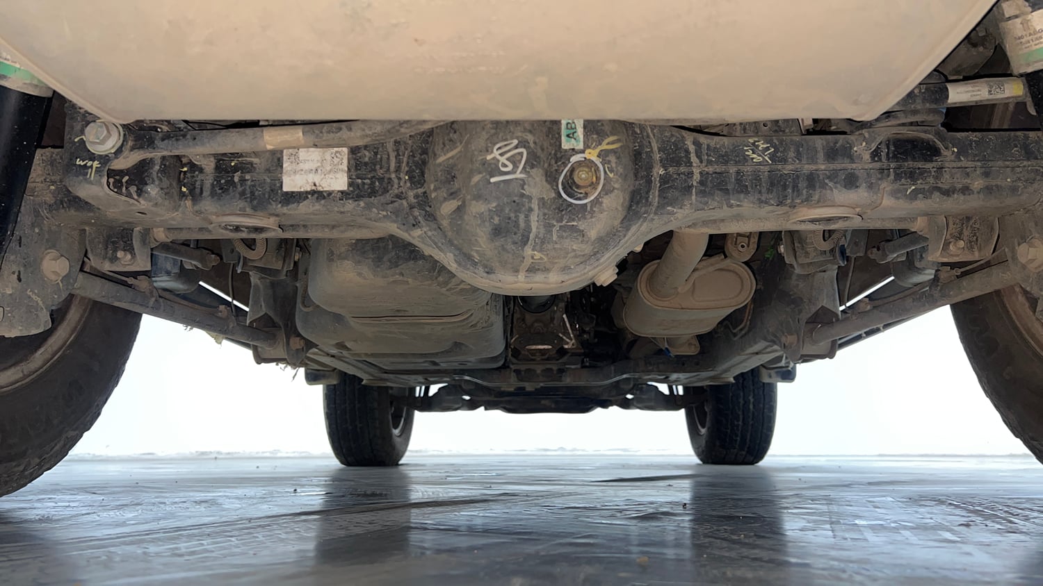 Used 2024 Mahindra Thar LX Hard Top Petrol AT RWD Petrol Automatic extra REAR UNDERBODY VIEW (TAKEN FROM REAR)